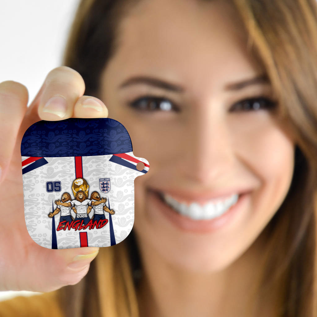 Custom England Football AirPods Case Three Lions Trophy St George Cross DT05 - Polynesian Pride
