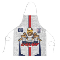 Custom England Football Apron Three Lions Trophy St George Cross DT05 White - Polynesian Pride