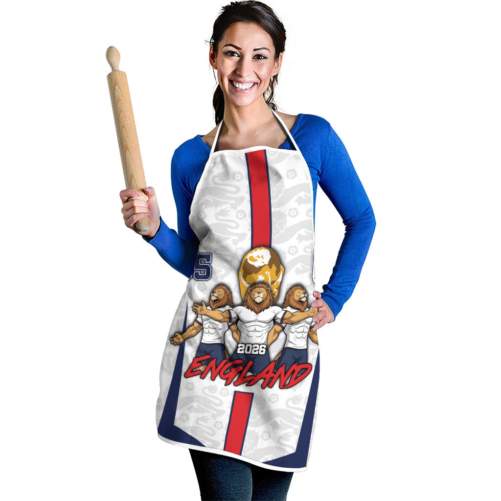 Custom England Football Apron Three Lions Trophy St George Cross DT05 - Polynesian Pride