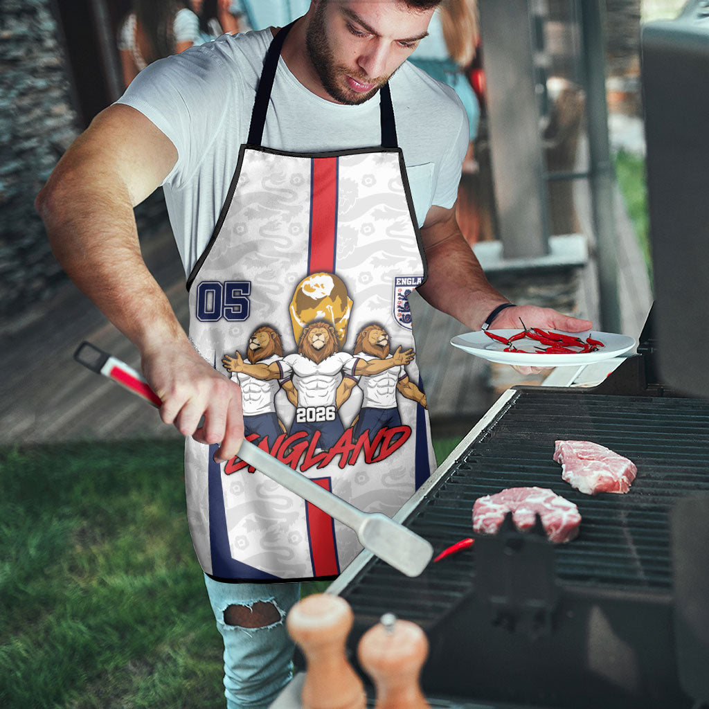 Custom England Football Apron Three Lions Trophy St George Cross DT05 - Polynesian Pride