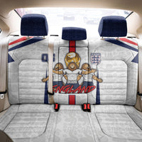 Custom England Football Back Car Seat Cover Three Lions Trophy St George Cross DT05 - Polynesian Pride
