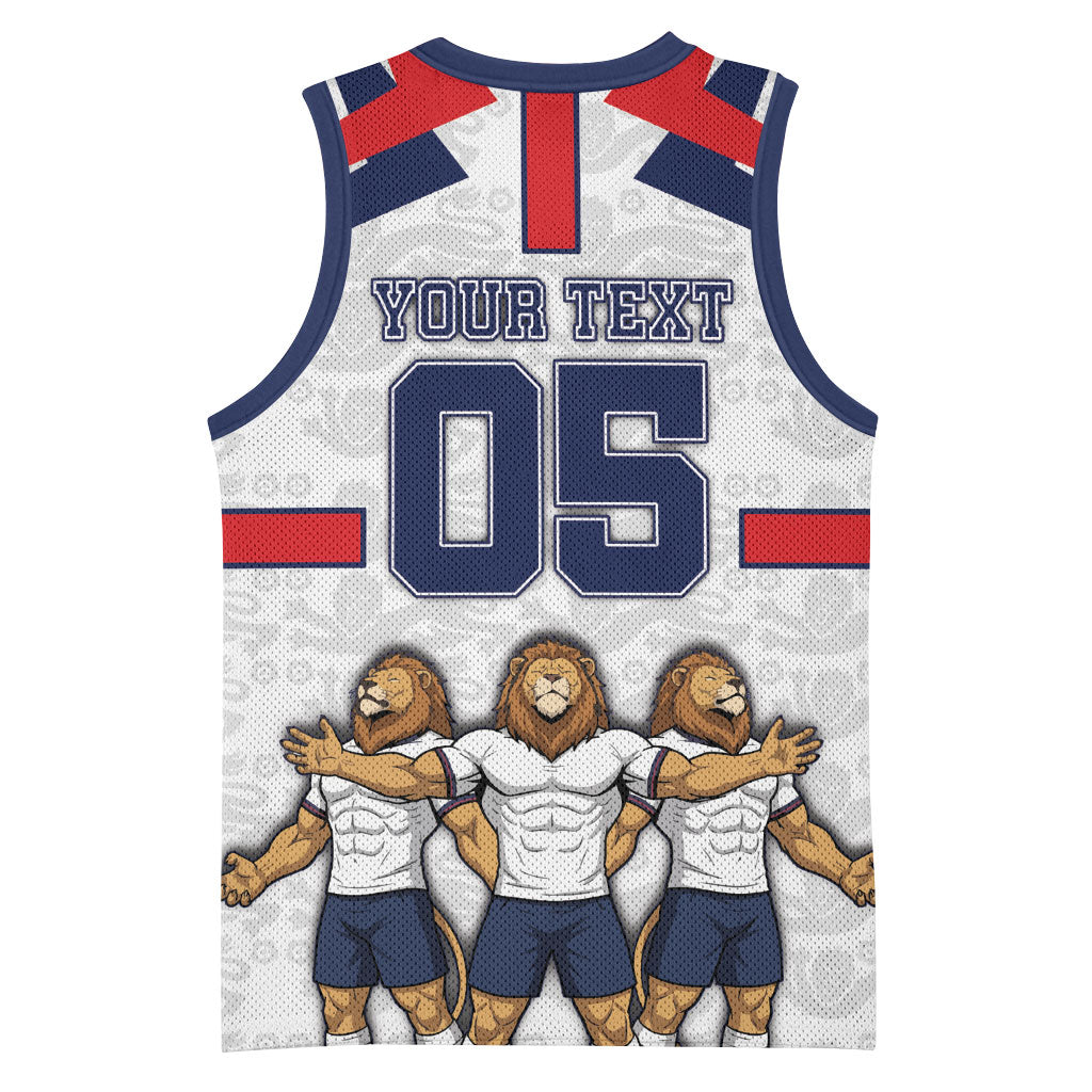 Custom England Football Basketball Jersey Three Lions Trophy St George Cross DT05 - Polynesian Pride