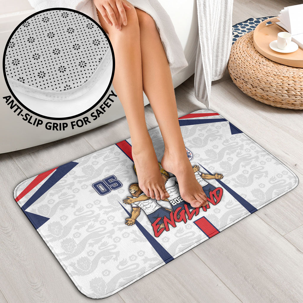 Custom England Football Bathroom Set Three Lions Trophy St George Cross DT05 - Polynesian Pride