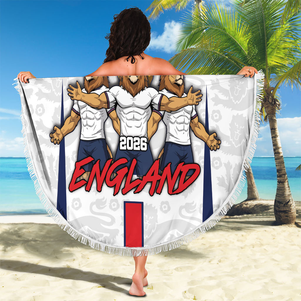 Custom England Football Beach Blanket Three Lions Trophy St George Cross DT05 - Polynesian Pride