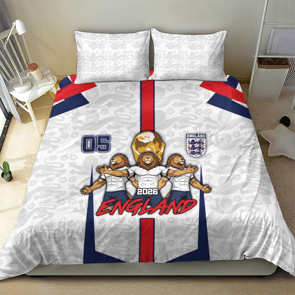 Custom England Football Bedding Set Three Lions Trophy St George Cross DT05 - Polynesian Pride