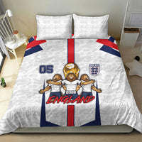 Custom England Football Bedding Set Three Lions Trophy St George Cross DT05 - Polynesian Pride