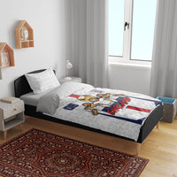 Custom England Football Bedding Set Three Lions Trophy St George Cross DT05 - Polynesian Pride