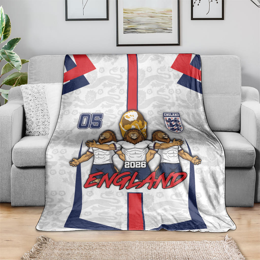 Custom England Football Blanket Three Lions Trophy St George Cross DT05 - Polynesian Pride