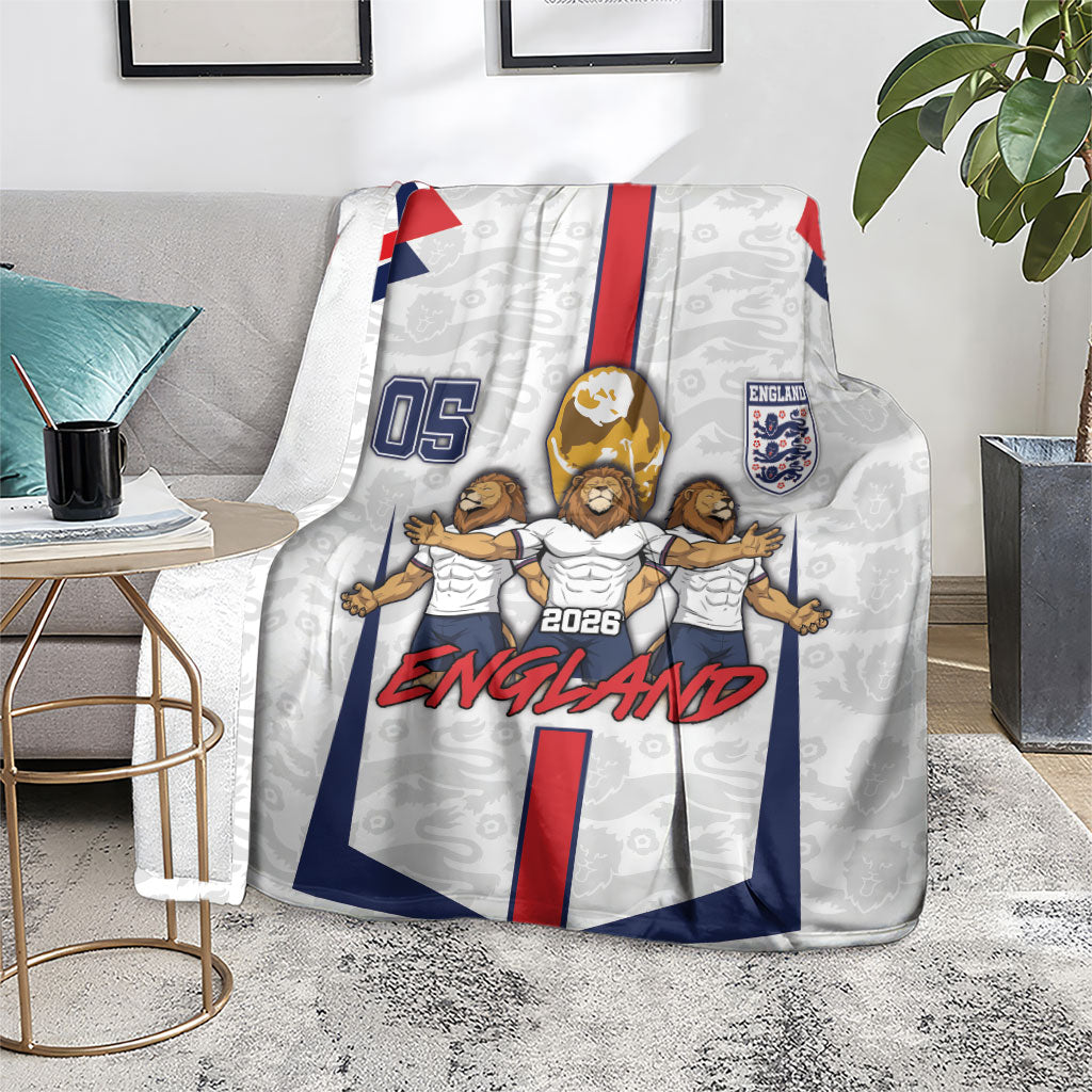 Custom England Football Blanket Three Lions Trophy St George Cross DT05 - Polynesian Pride