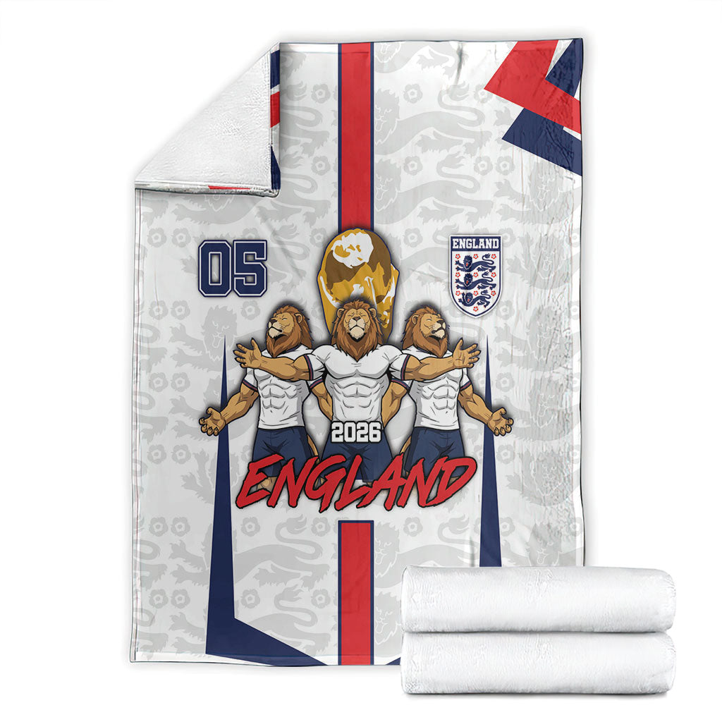 Custom England Football Blanket Three Lions Trophy St George Cross DT05 - Polynesian Pride