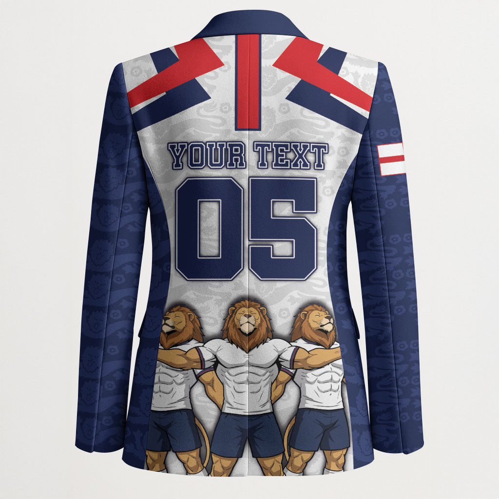 Custom England Football Blazer Three Lions Trophy St George Cross DT05 - Polynesian Pride