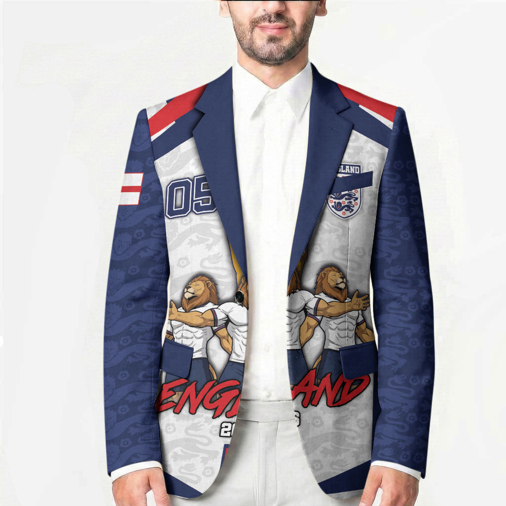 Custom England Football Blazer Three Lions Trophy St George Cross DT05 - Polynesian Pride