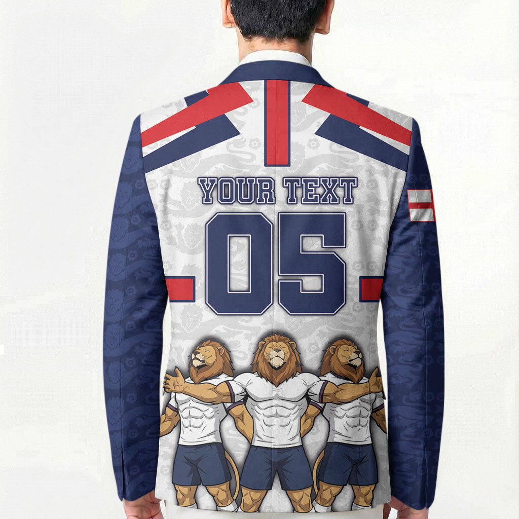 Custom England Football Blazer Three Lions Trophy St George Cross DT05 - Polynesian Pride
