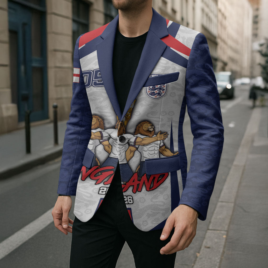 Custom England Football Blazer Three Lions Trophy St George Cross DT05 - Polynesian Pride