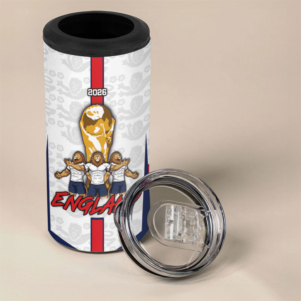 Custom England Football 4 in 1 Can Cooler Tumbler Three Lions Trophy St George Cross DT05 - Polynesian Pride