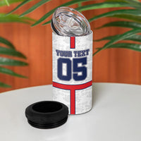 Custom England Football 4 in 1 Can Cooler Tumbler Three Lions Trophy St George Cross DT05 - Polynesian Pride