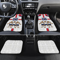 Custom England Football Car Mats Three Lions Trophy St George Cross DT05 Set 4pcs White - Polynesian Pride