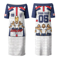 Custom England Football Couples Matching Puletasi and Hawaiian Shirt Three Lions Trophy St George Cross DT05 - Polynesian Pride