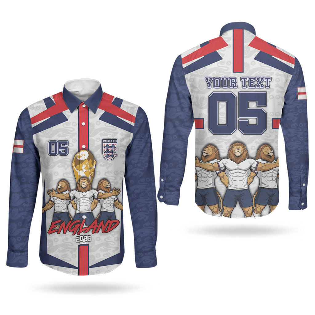 Custom England Football Couples Matching Short Sleeve Bodycon Dress and Long Sleeve Button Shirt Three Lions Trophy St George Cross DT05 - Polynesian Pride