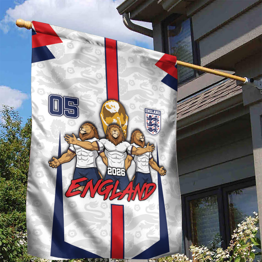 Custom England Football Garden Flag Three Lions Trophy St George Cross DT05 - Polynesian Pride