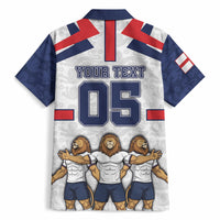 Custom England Football Hawaiian Shirt Three Lions Trophy St George Cross DT05 - Polynesian Pride