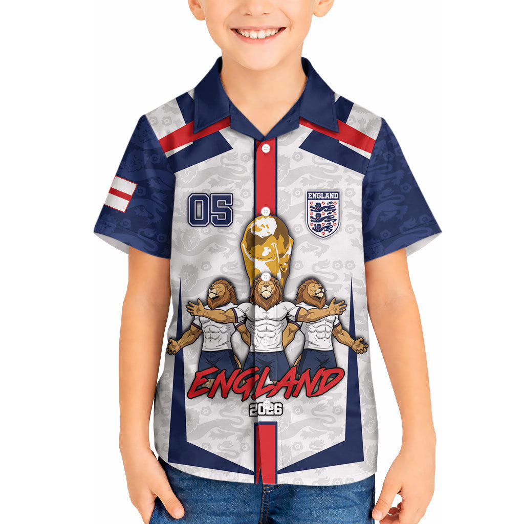 Custom England Football Hawaiian Shirt Three Lions Trophy St George Cross DT05 - Polynesian Pride
