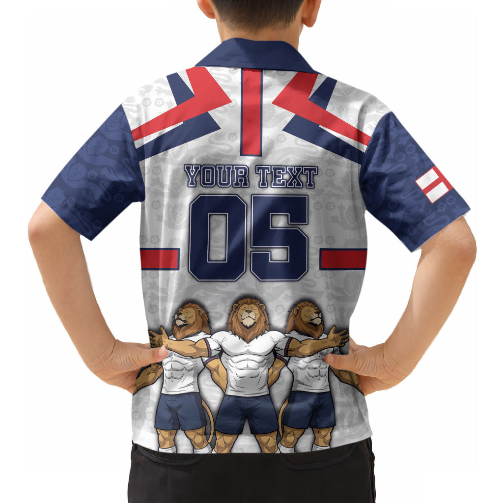 Custom England Football Hawaiian Shirt Three Lions Trophy St George Cross DT05 - Polynesian Pride