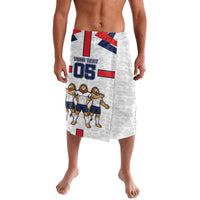 Custom England Football Lavalava Three Lions Trophy St George Cross DT05 White - Polynesian Pride
