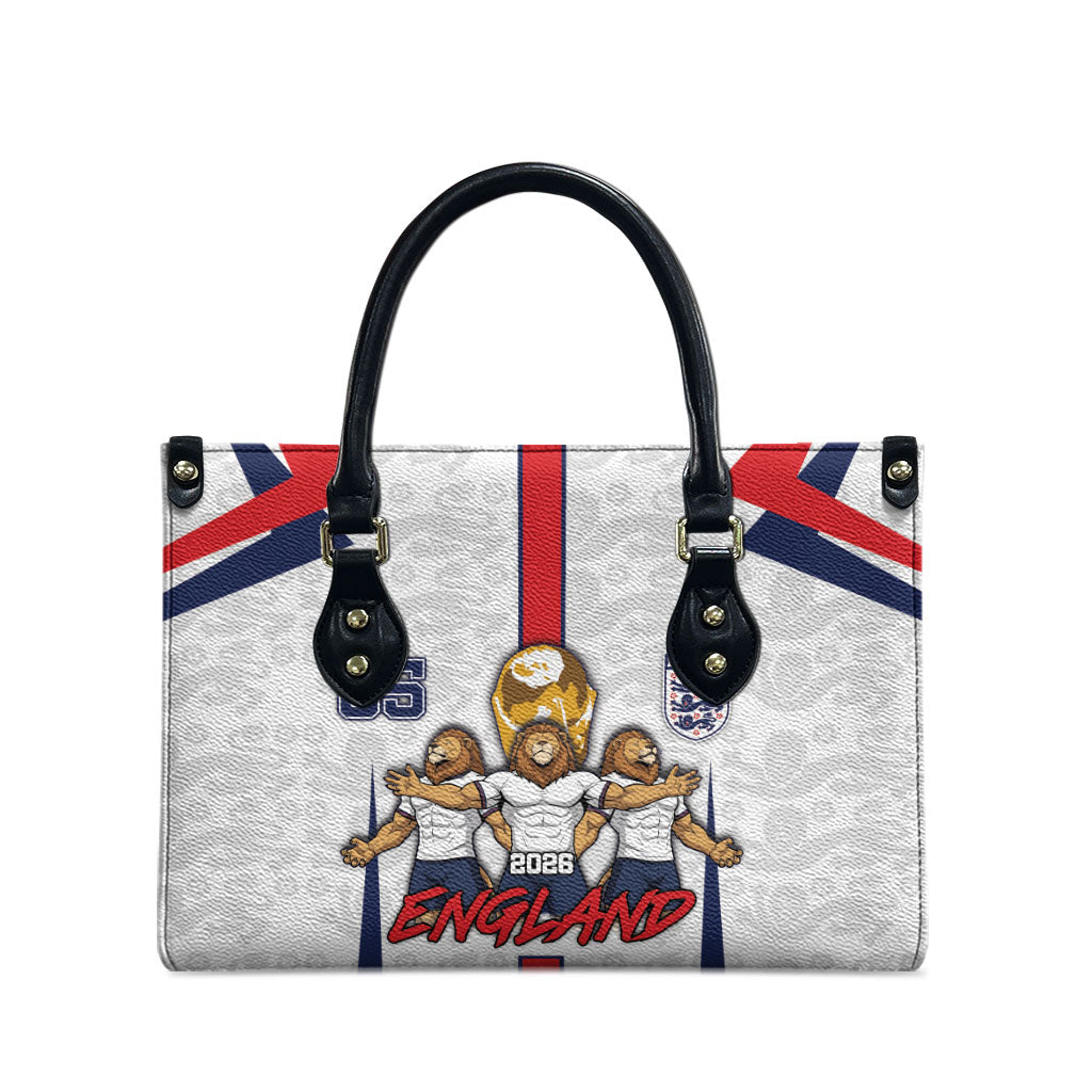Custom England Football Leather Bag Three Lions Trophy St George Cross DT05 - Polynesian Pride