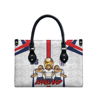 Custom England Football Leather Bag Three Lions Trophy St George Cross DT05 - Polynesian Pride