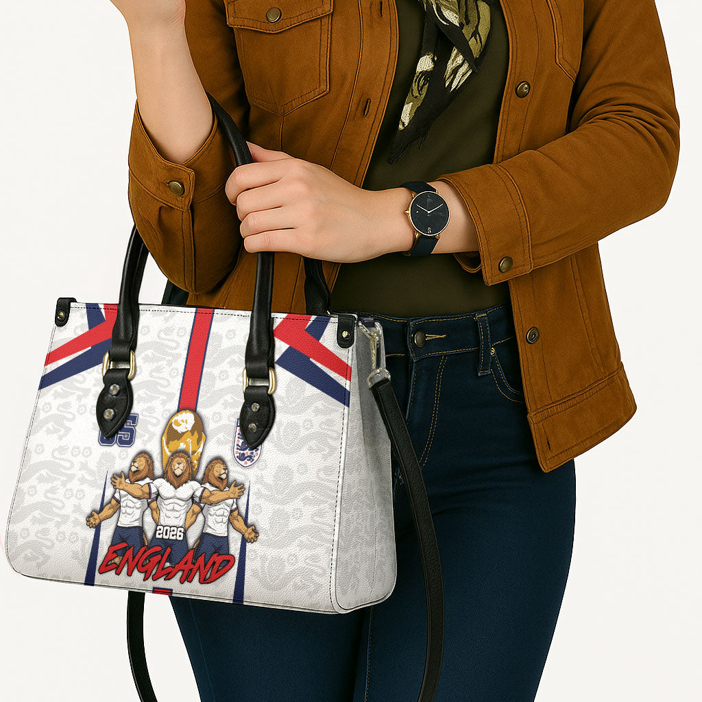 Custom England Football Leather Bag Three Lions Trophy St George Cross DT05 - Polynesian Pride