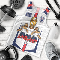 Custom England Football Men Tank Top Three Lions Trophy St George Cross DT05 - Polynesian Pride