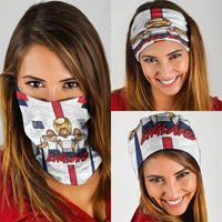 Custom England Football Neck Gaiter Three Lions Trophy St George Cross DT05 - Polynesian Pride