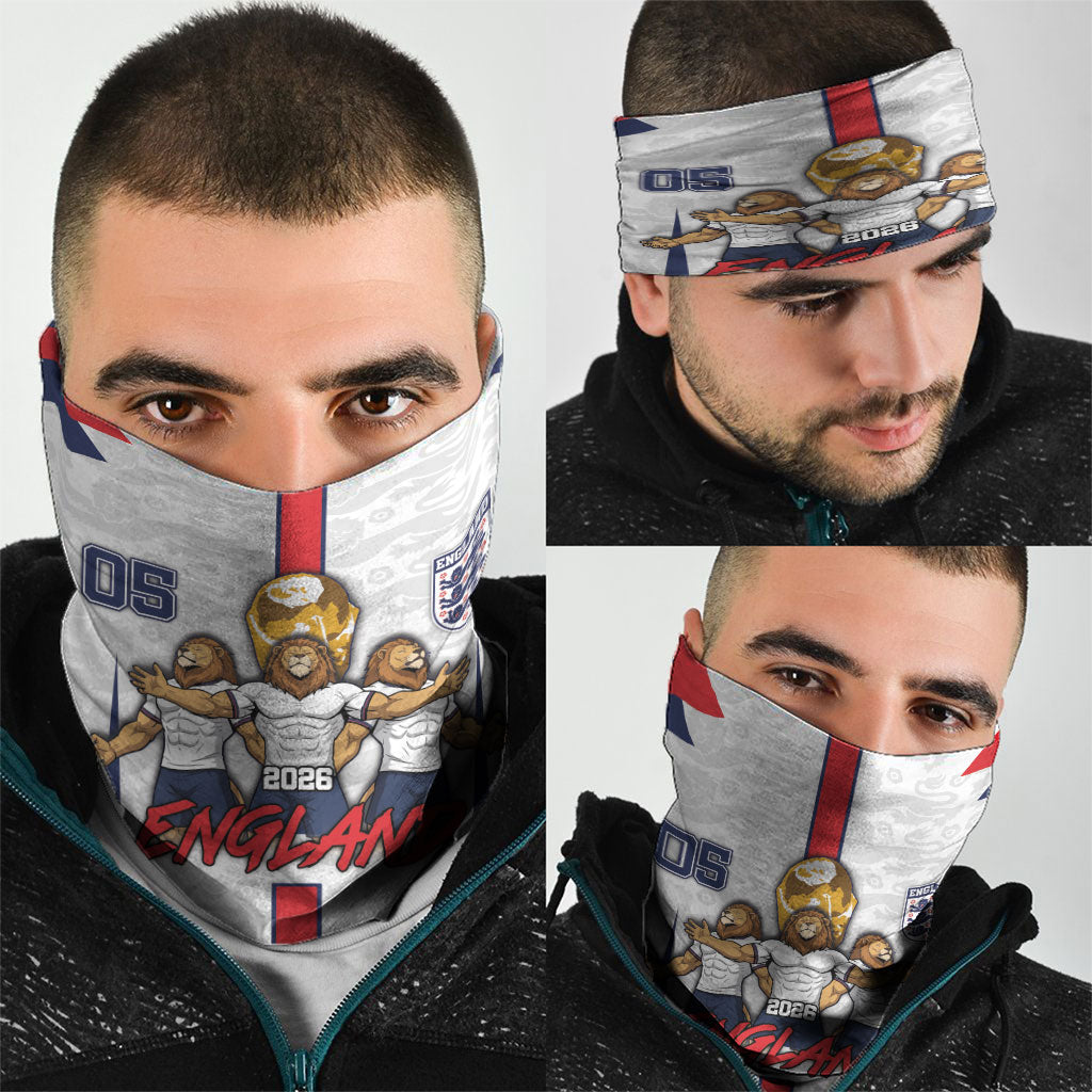 Custom England Football Neck Gaiter Three Lions Trophy St George Cross DT05 - Polynesian Pride