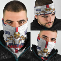 Custom England Football Neck Gaiter Three Lions Trophy St George Cross DT05 - Polynesian Pride