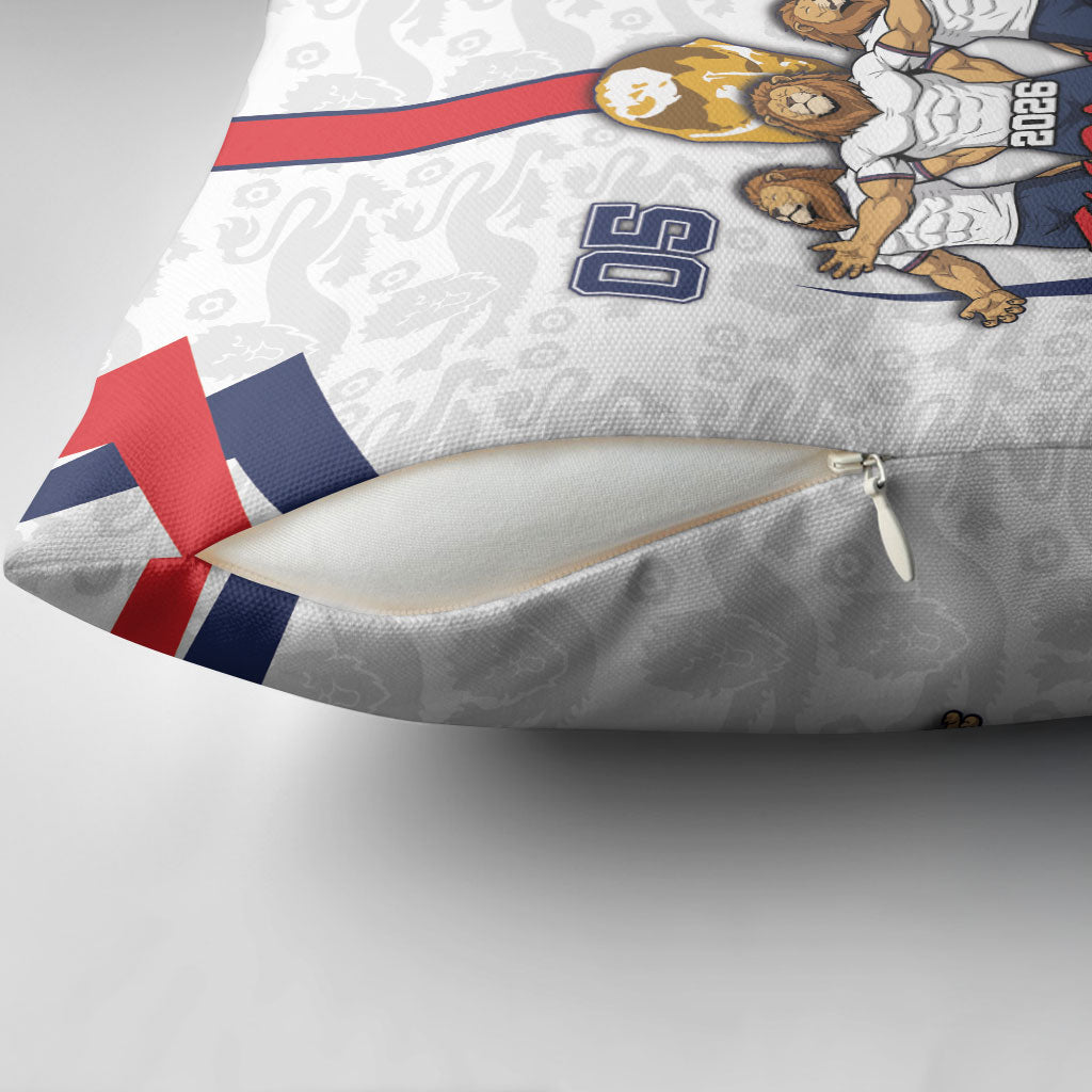 Custom England Football Pillow Cover Three Lions Trophy St George Cross DT05 - Polynesian Pride