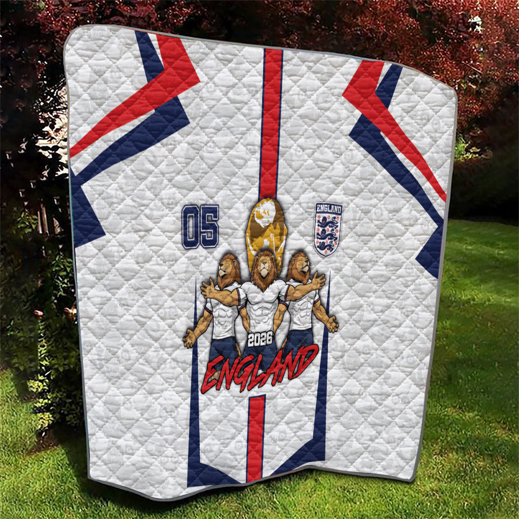 Custom England Football Quilt Three Lions Trophy St George Cross DT05 - Polynesian Pride