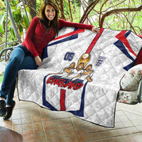 Custom England Football Quilt Three Lions Trophy St George Cross DT05 - Polynesian Pride