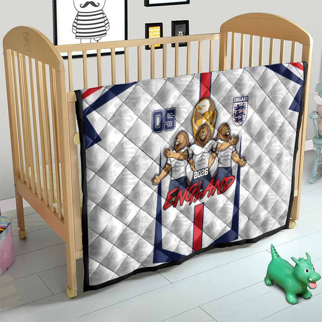 Custom England Football Quilt Three Lions Trophy St George Cross DT05 - Polynesian Pride