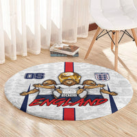 Custom England Football Round Carpet Three Lions Trophy St George Cross DT05 - Polynesian Pride