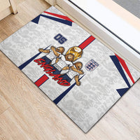 Custom England Football Rubber Doormat Three Lions Trophy St George Cross DT05 - Polynesian Pride