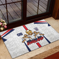 Custom England Football Rubber Doormat Three Lions Trophy St George Cross DT05 - Polynesian Pride