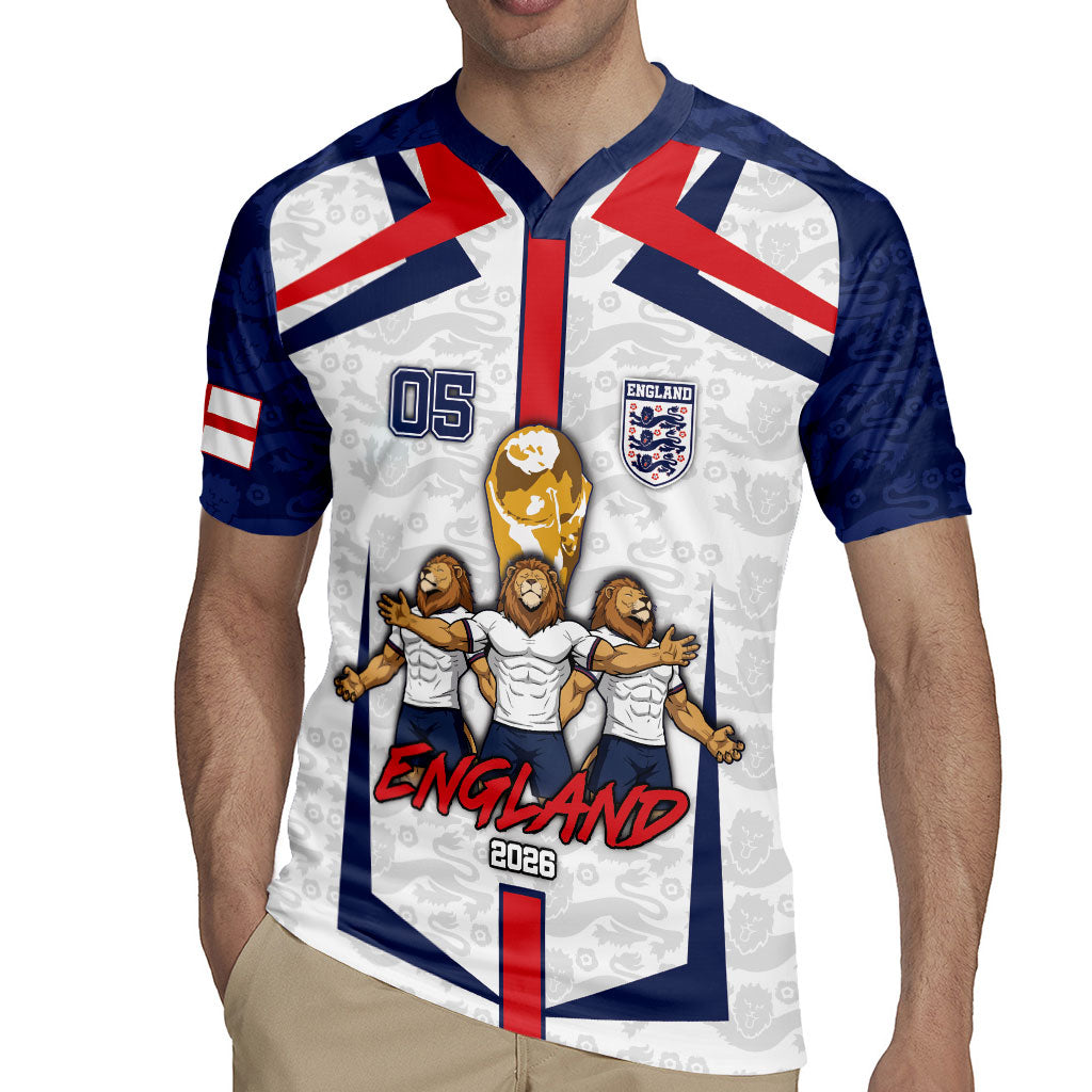 Custom England Football Rugby Jersey Three Lions Trophy St George Cross DT05 - Polynesian Pride