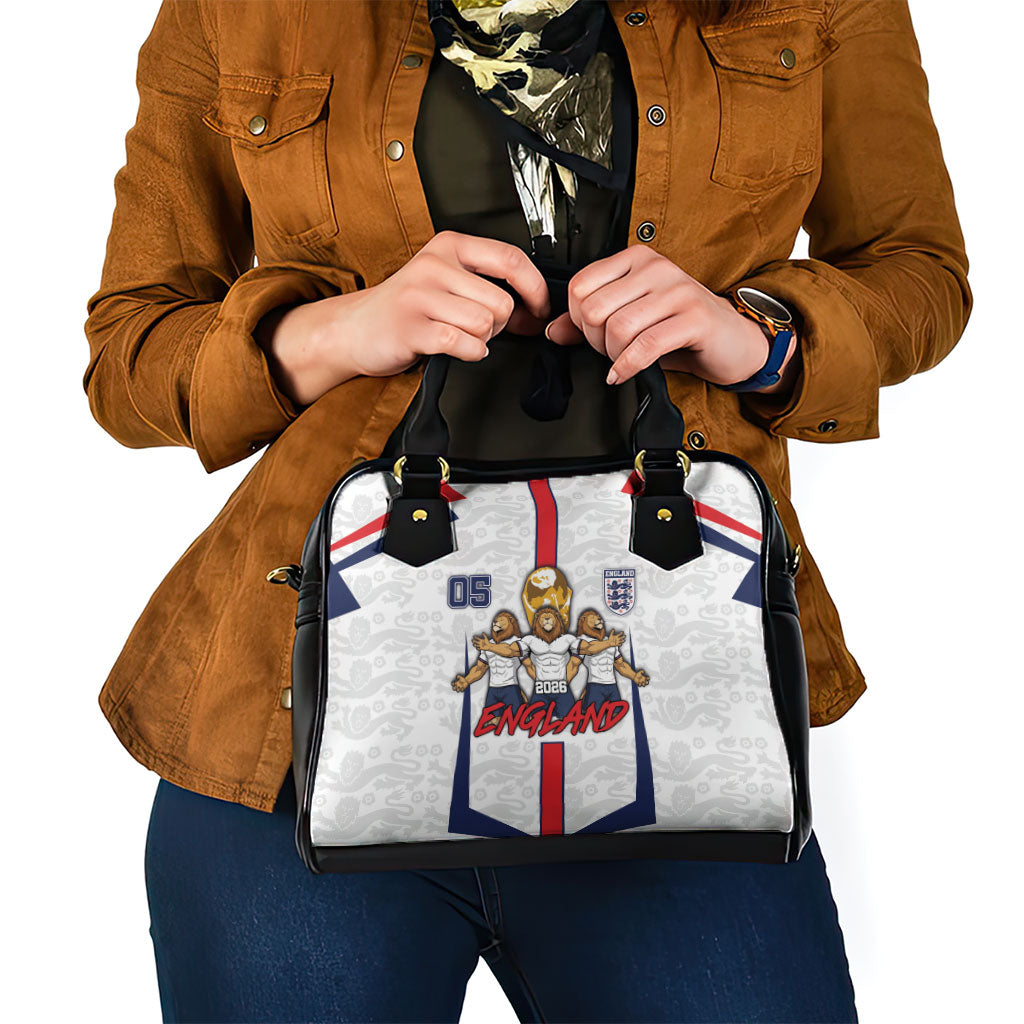 Custom England Football Shoulder Handbag Three Lions Trophy St George Cross DT05 - Polynesian Pride