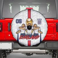 Custom England Football Spare Tire Cover Three Lions Trophy St George Cross DT05 - Polynesian Pride