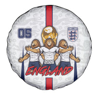 Custom England Football Spare Tire Cover Three Lions Trophy St George Cross DT05 - Polynesian Pride