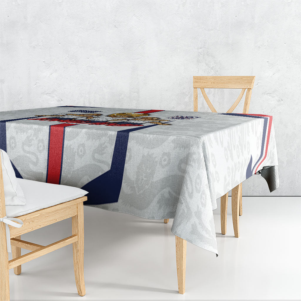 Custom England Football Tablecloth Three Lions Trophy St George Cross DT05 - Polynesian Pride