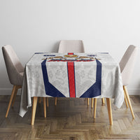Custom England Football Tablecloth Three Lions Trophy St George Cross DT05 - Polynesian Pride