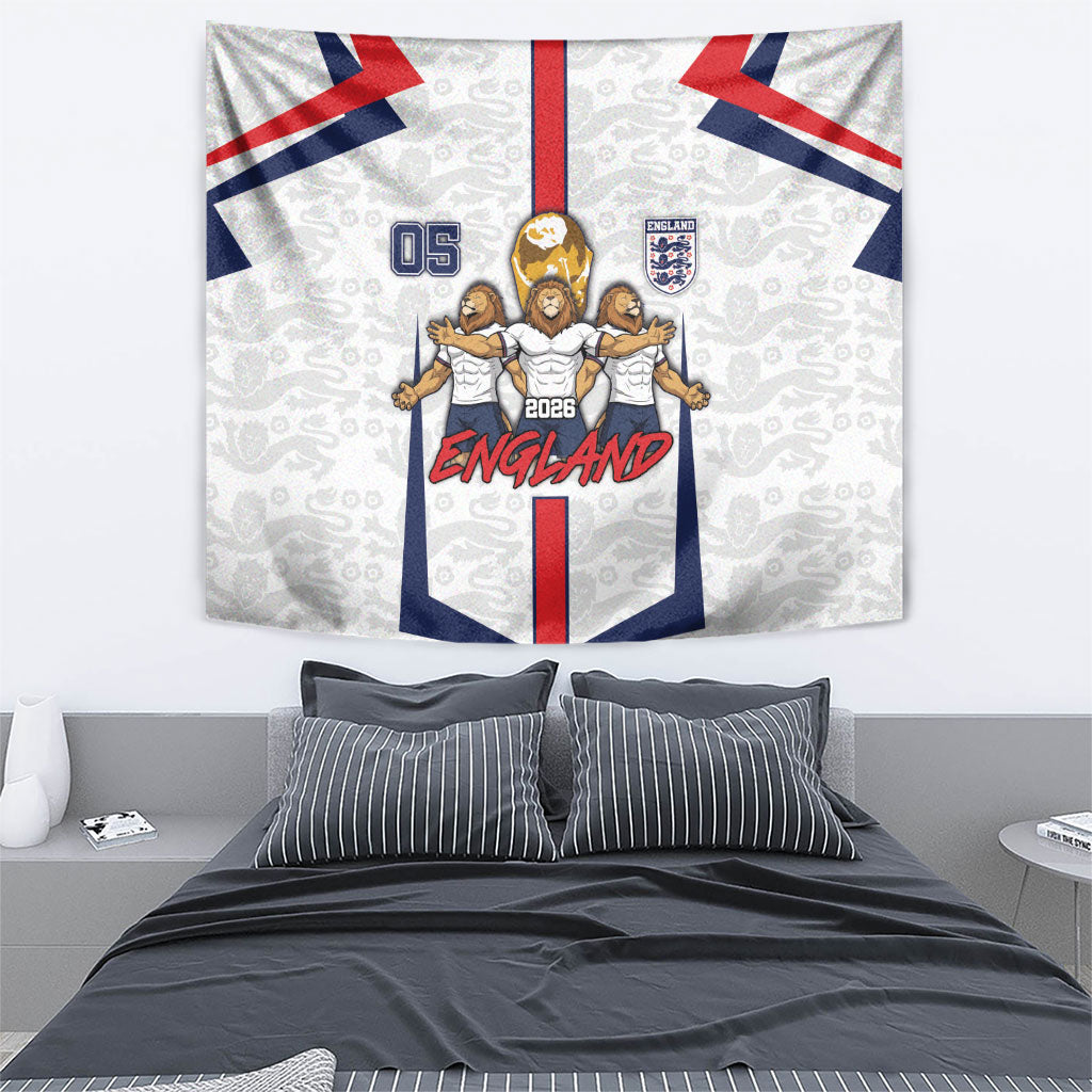 Custom England Football Tapestry Three Lions Trophy St George Cross DT05 - Polynesian Pride