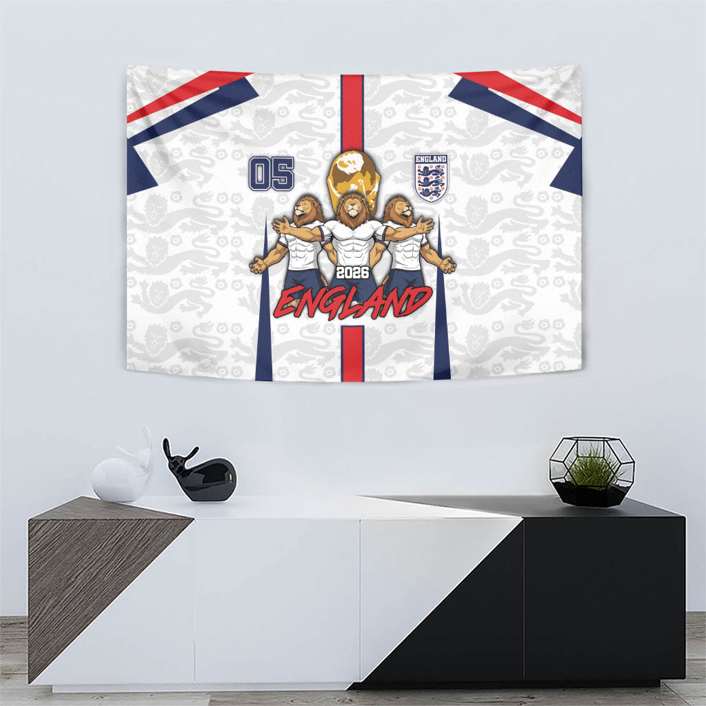 Custom England Football Tapestry Three Lions Trophy St George Cross DT05 - Polynesian Pride